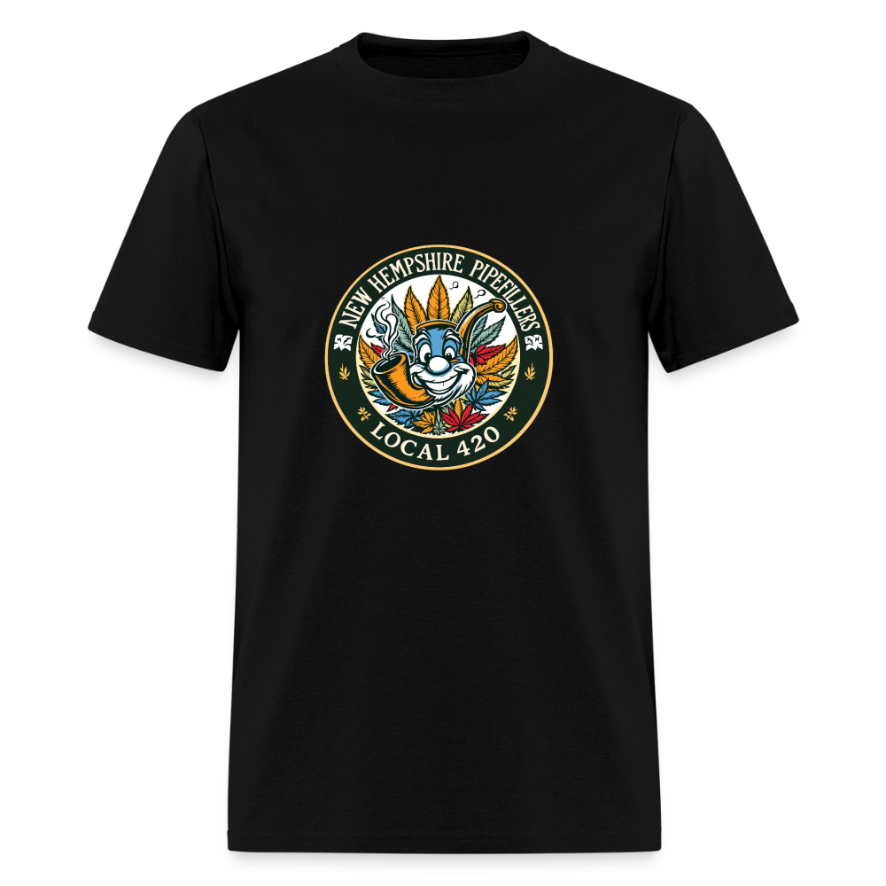 NEW HEMPSHIRE PIPEFILLERS LOCAL 420 Men's T-Shirt - black