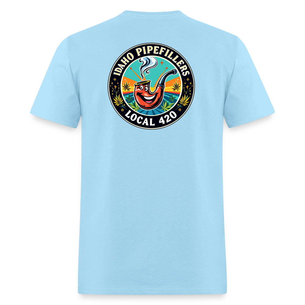 IDAHO PIPEFILLERS LOCAL 420 F/B DESIGN Men's T-Shirt - powder blue