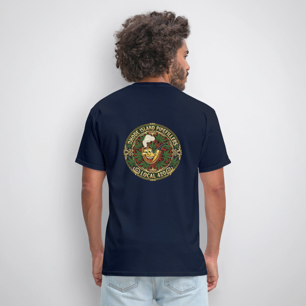TEXAS PIPEFILLERS LOCAL 420 Men's T-Shirt - navy