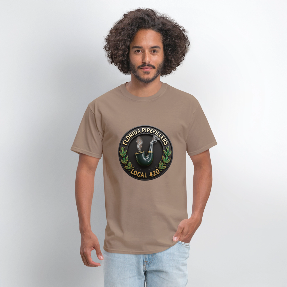 FLORIDA PIPEFILLERS LOCAL 420 Men's T-Shirt - safari