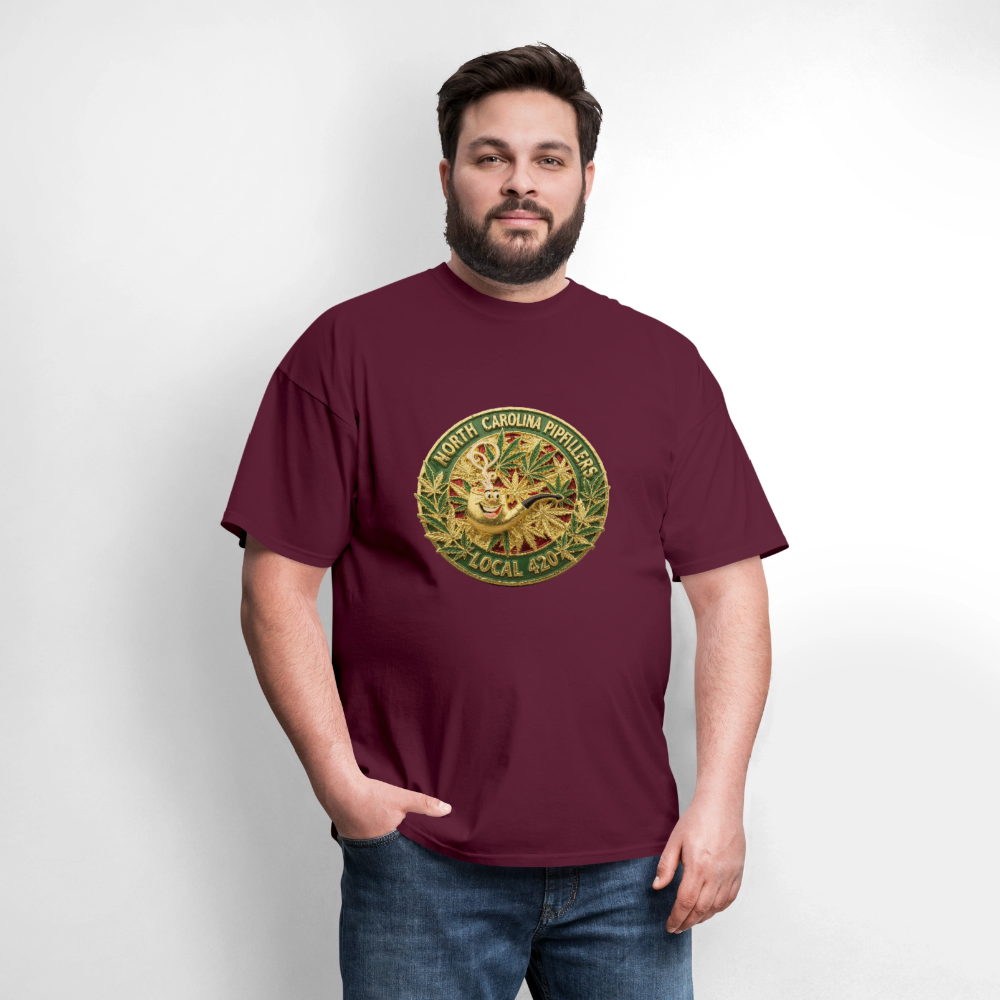 NORTH CAROLINA  PIPEFILLERS LOCAL 420 Men's T-Shirt - burgundy