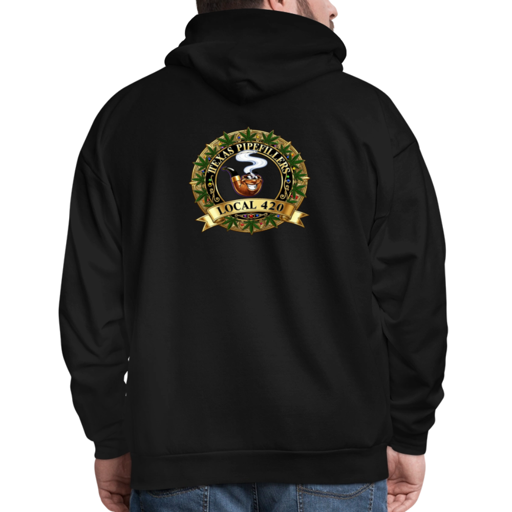 TEXAS PIPEFILLERS LOCAL 420 F/B DESIGN Men's Hoodie - black