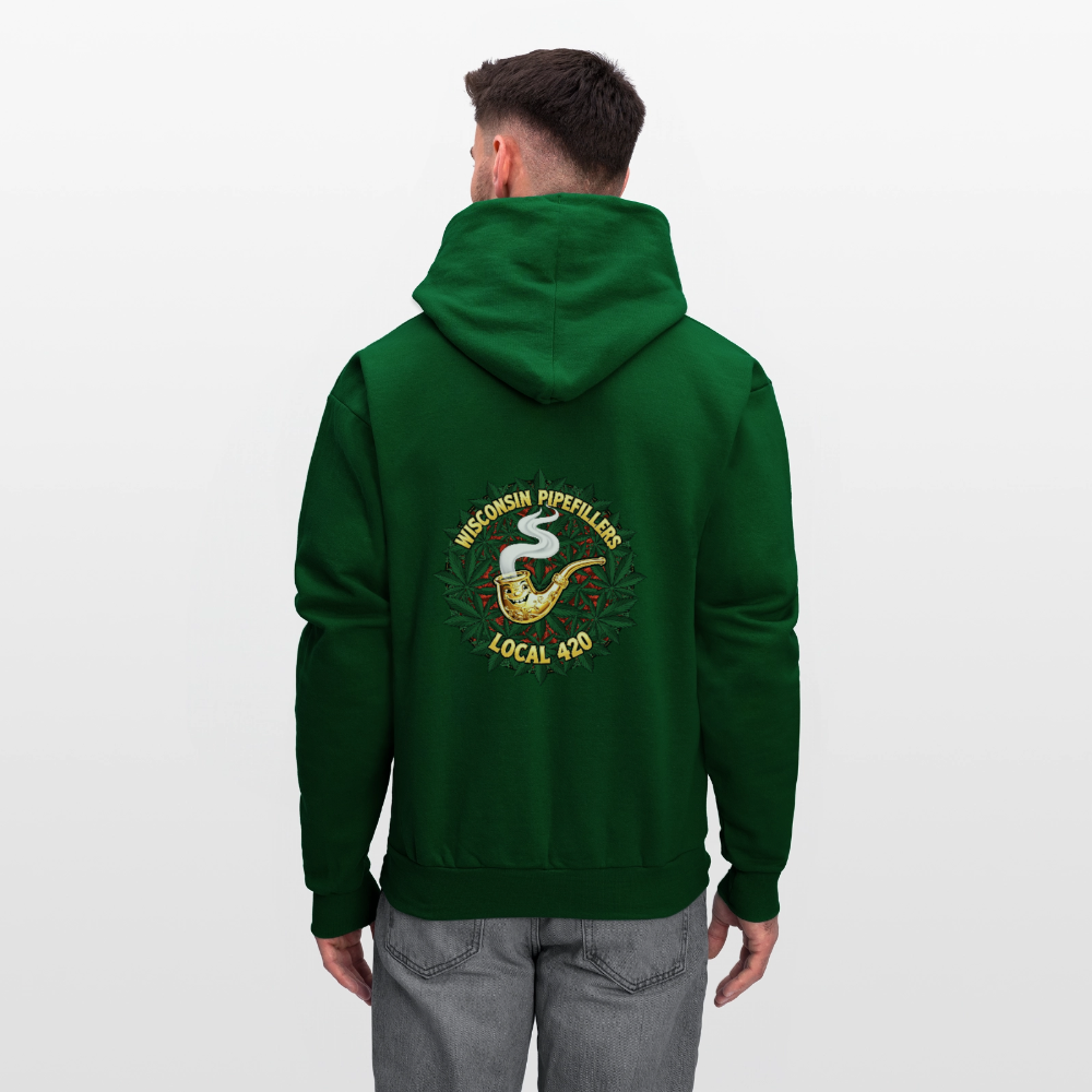 WISCONSIN PIPEFILLERS LOCAL 420 Men's Hoodie - forest green