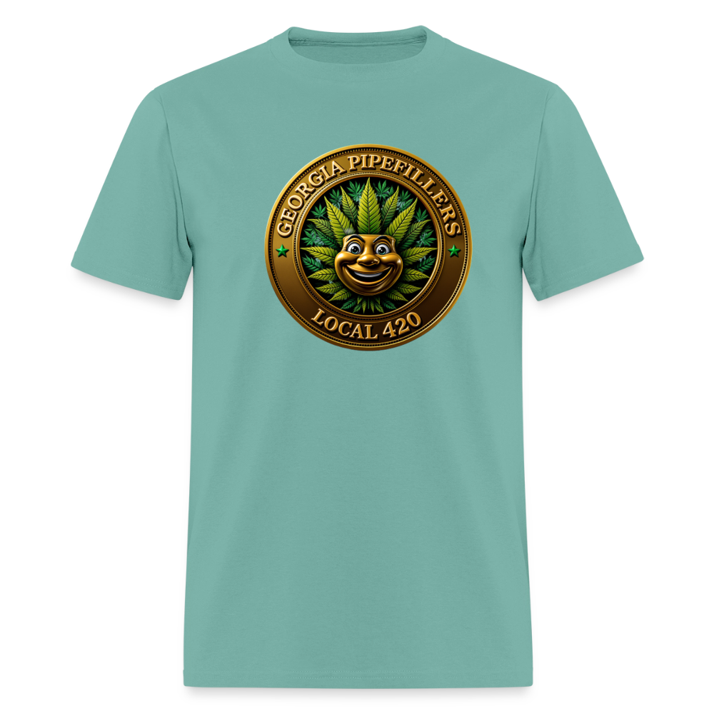 GEORGIA PIPEFILLERS LOCAL 420 F/B DESIGN  Men's T-Shirt - aquatic