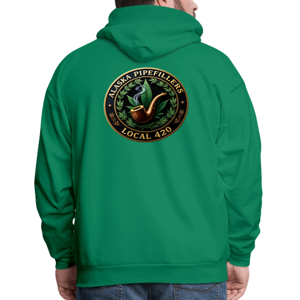 ALASKA PIPEFILLERS LOCAL 420 F/B DESIGN Men's Hoodie - kelly green