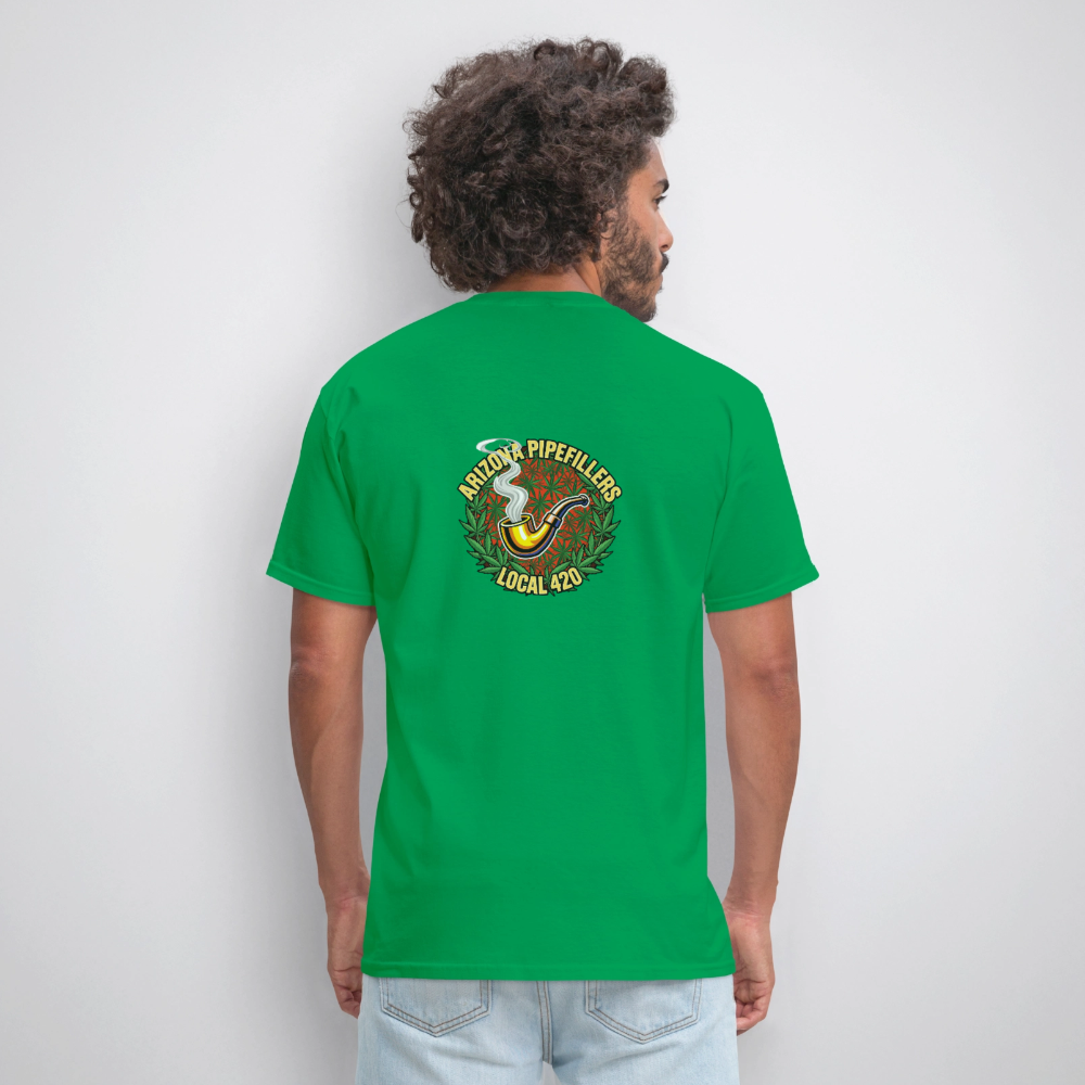ARIZONA PIPEFILLERS LOCAL 420  F/B DESIGN Men's T-Shirt - bright green