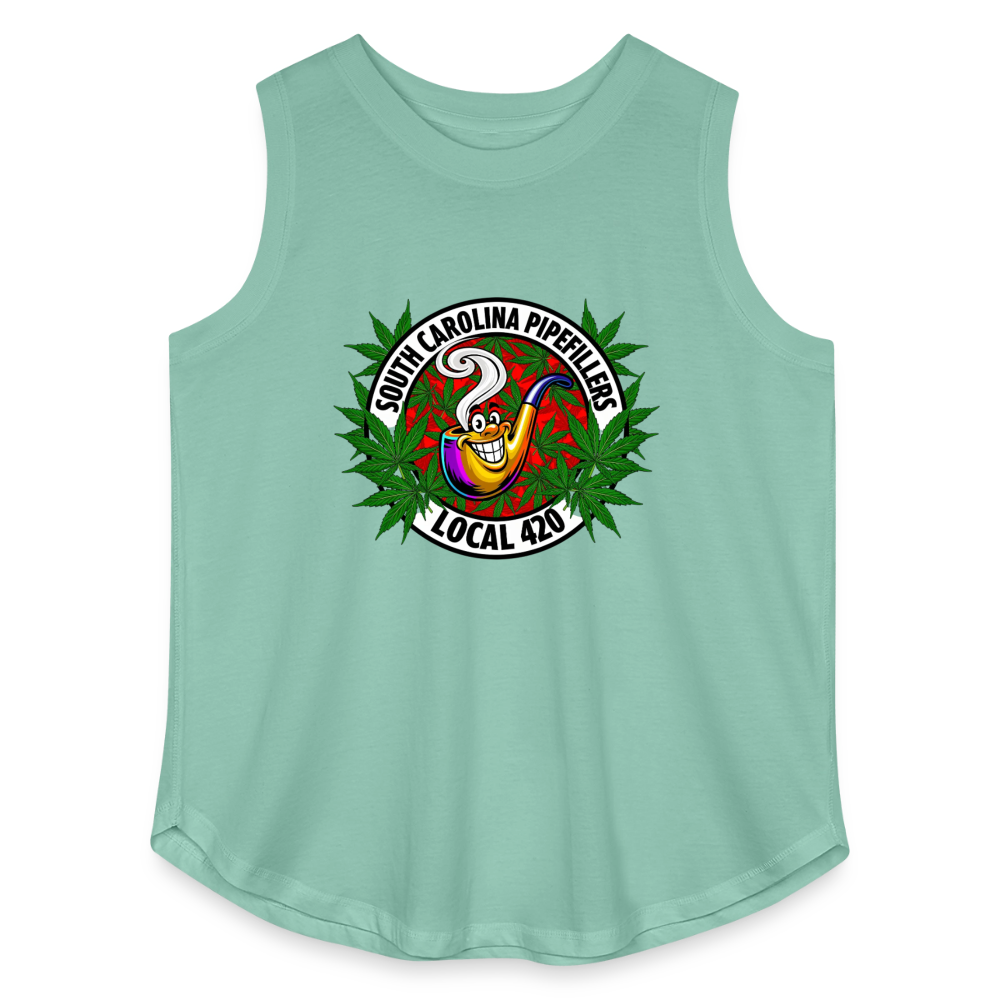 SOUTH CAROLINA PIPEFILLERS LOCAL 420 F/B DESIGN Women's Curvy Relaxed Tank Top - saltwater