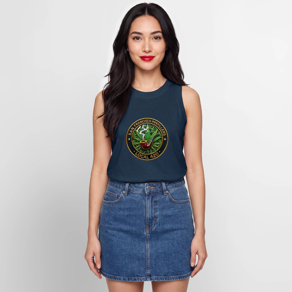 SAN FRANCISCO PIPEFILLERS LOCAL 420 Women's Relaxed Tank Top - denim
