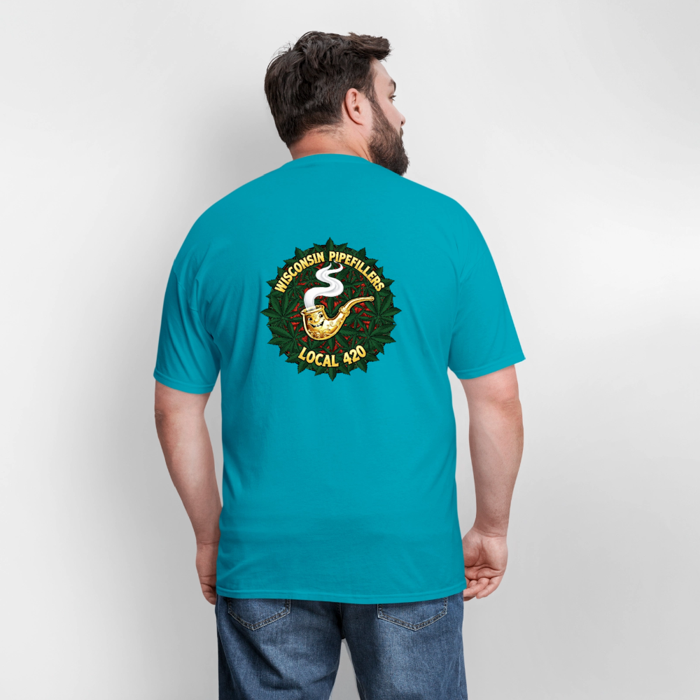 WISCONSIN PIPEFILLERS LOCAL 420 Men's T-Shirt - turquoise