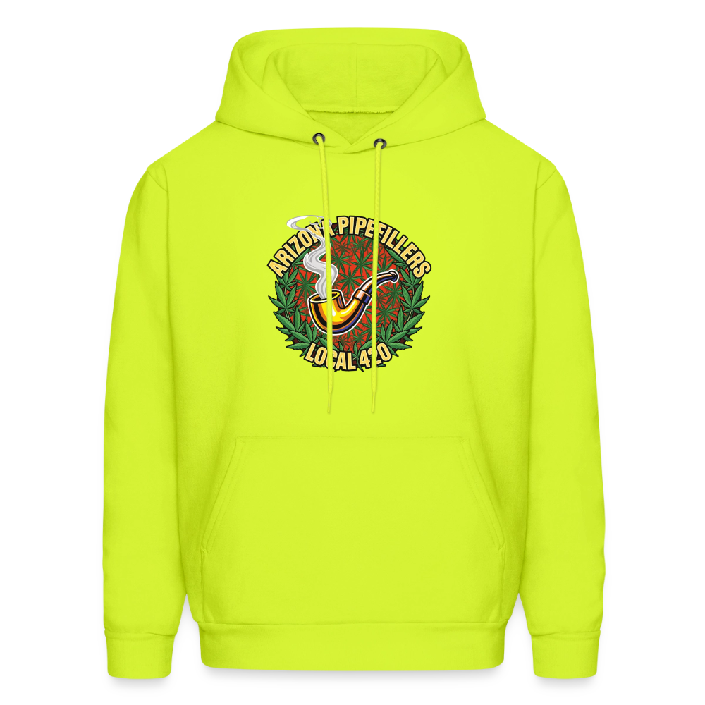 ARIZONA PIPEFILLERS LOCAL 420 F/B DESIGN Men's Hoodie - safety green
