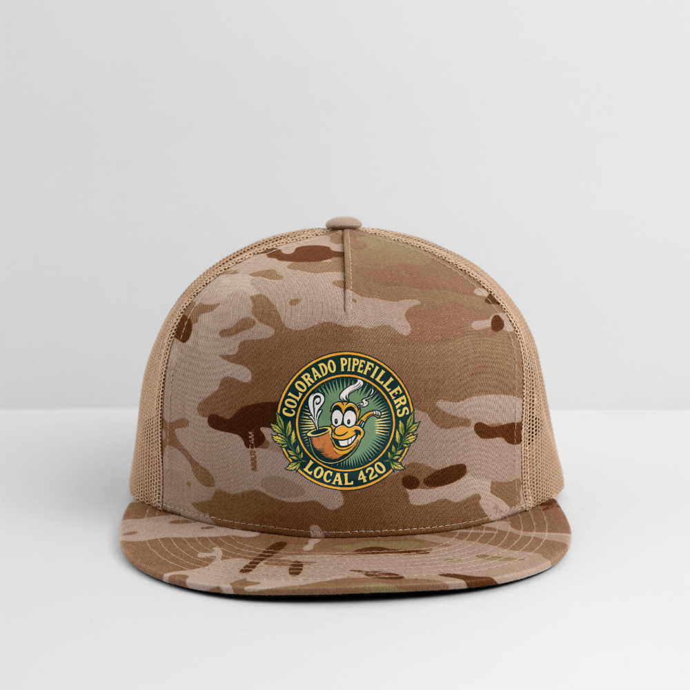 COLORADO PIPEFILLERS LOCAL 420 CAMO Trucker Hat - MultiCam\tan