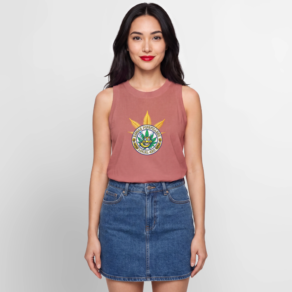 KANSAS PIPEFILLERS LOCAL 420 Women's Relaxed Tank Top - mauve