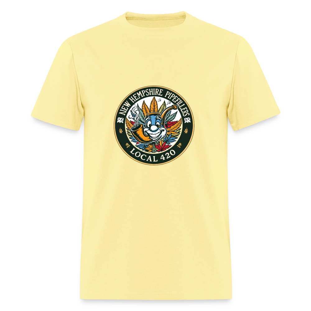 NEW HEMPSHIRE PIPEFILLERS LOCAL 420 Men's T-Shirt - cornsilk