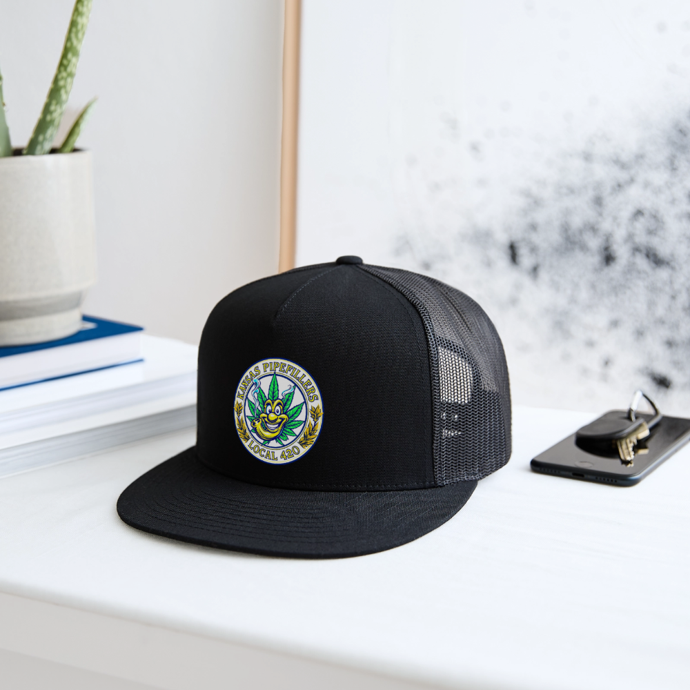 KANSAS PIPEFILLERS LOCAL 420 Trucker Hat - black/black