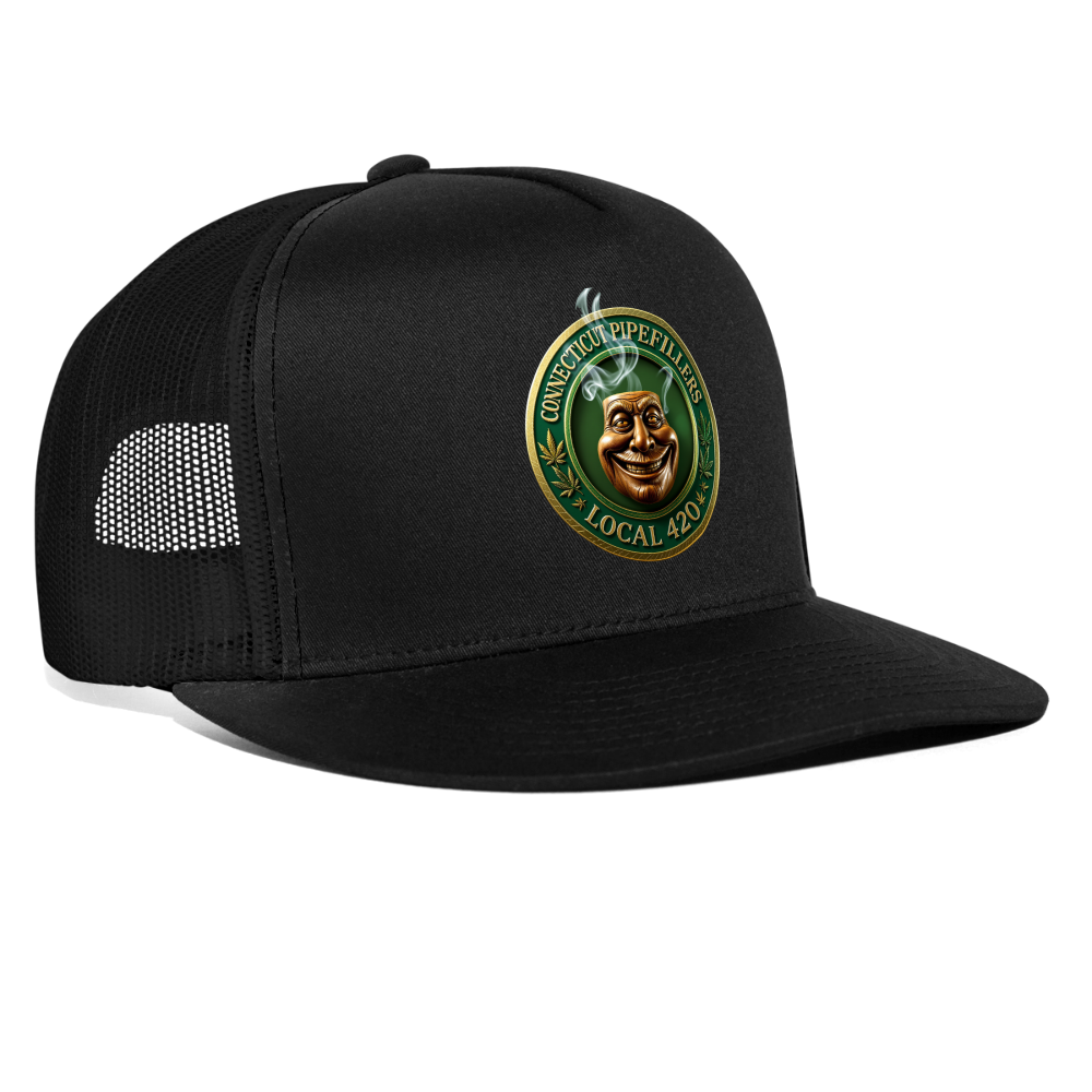 CONNECTICUT PIPEFILLERS LOCAL 420  Trucker Hat - black/black