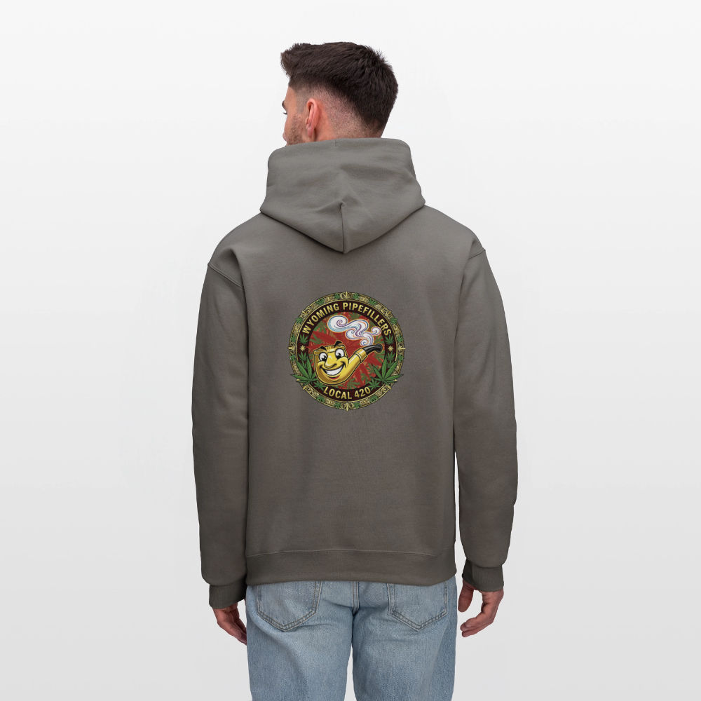 WYOMING PIPEFILLERS LOCAL 420 F/B DESIGN Men's Hoodie - asphalt gray