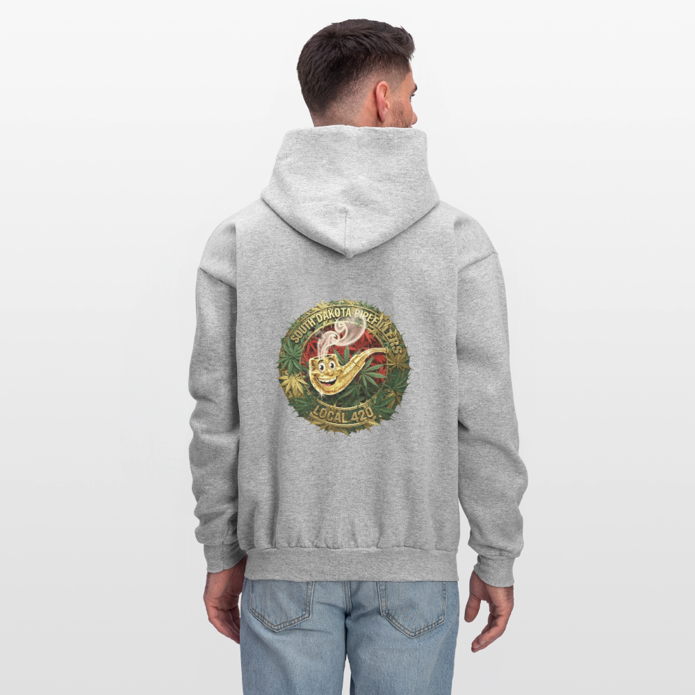 SOUTH DAKOTA PIPEFILLERS LOCAL 420  F/B DESIGN Men's Hoodie - heather gray