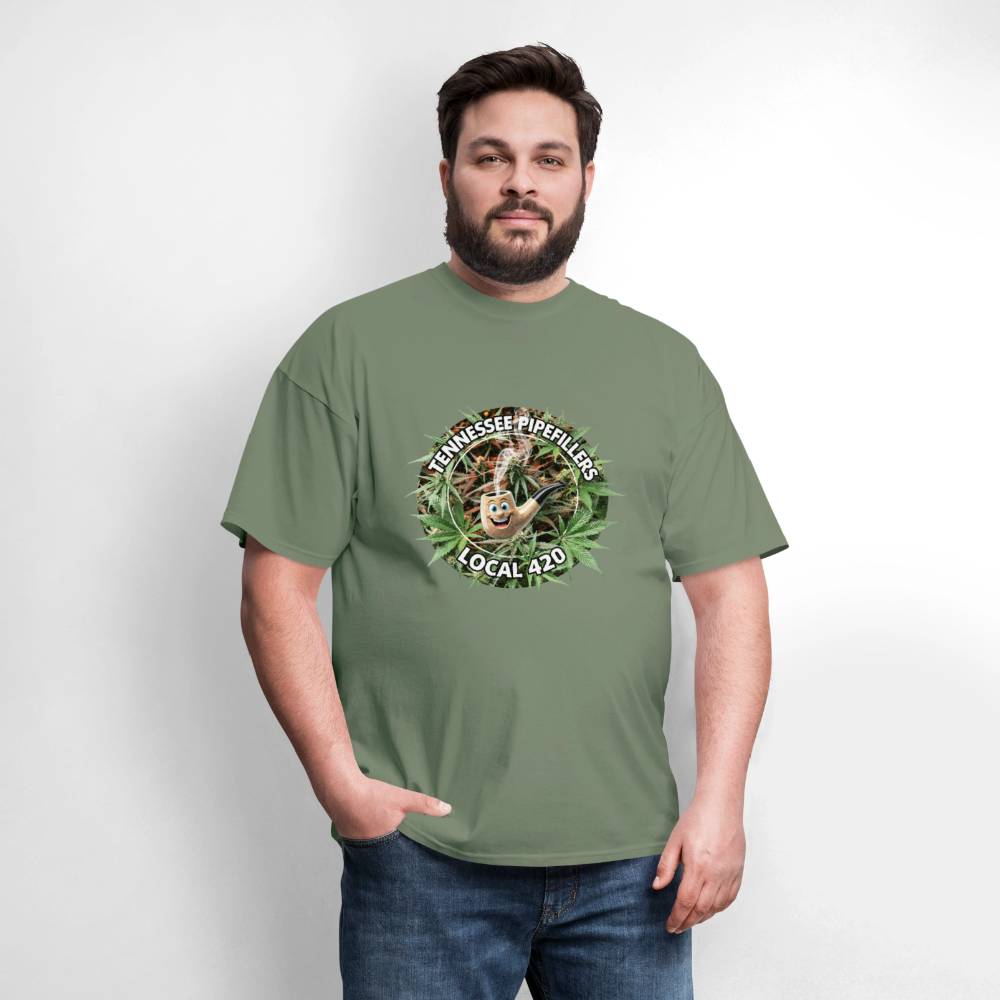 TENNESSEE PIPEFILLERS LOCAL 420 Men's T-Shirt - military green