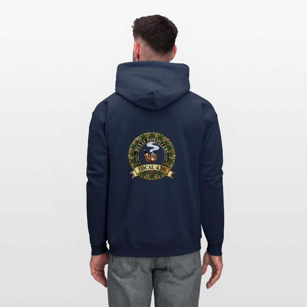 TEXAS PIPEFILLERS LOCAL 420 F/B DESIGN Men's Hoodie - navy