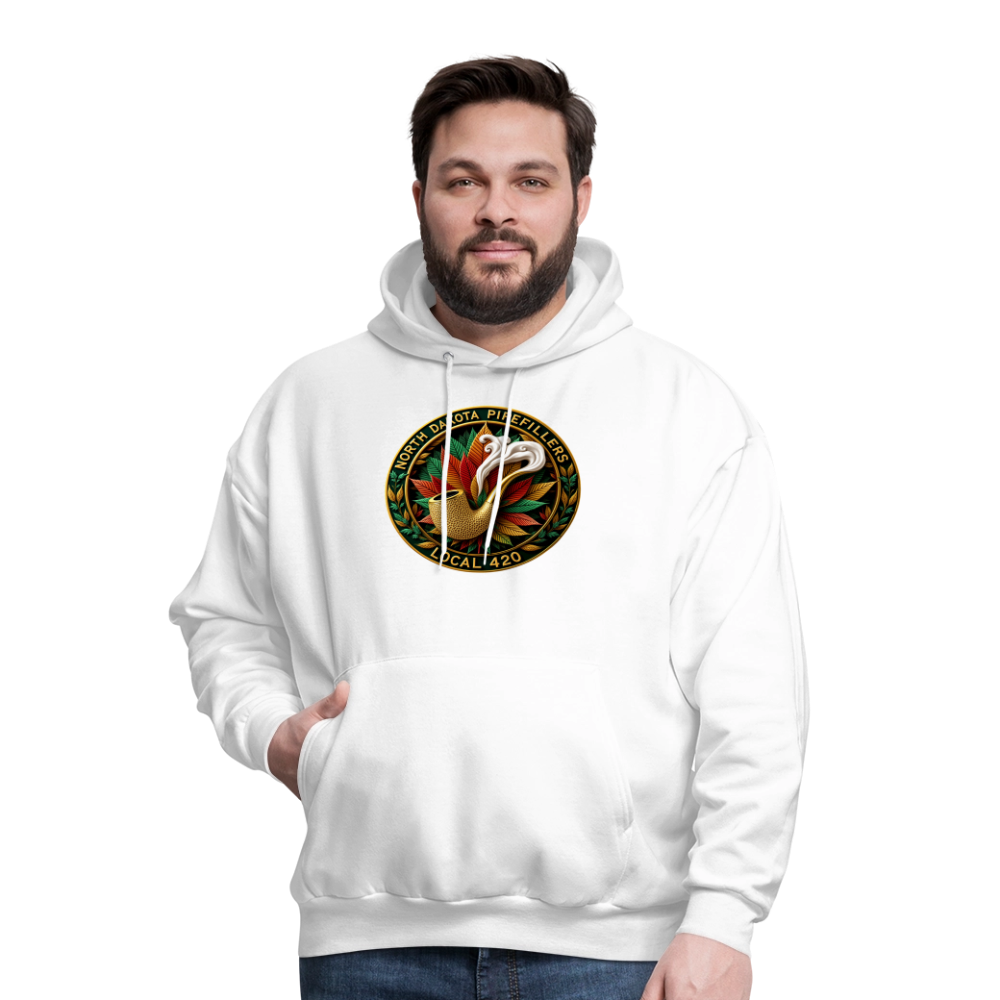 NORTH DAKOTA PIPEFILLERS LOCAL 420 Men's Hoodie - white