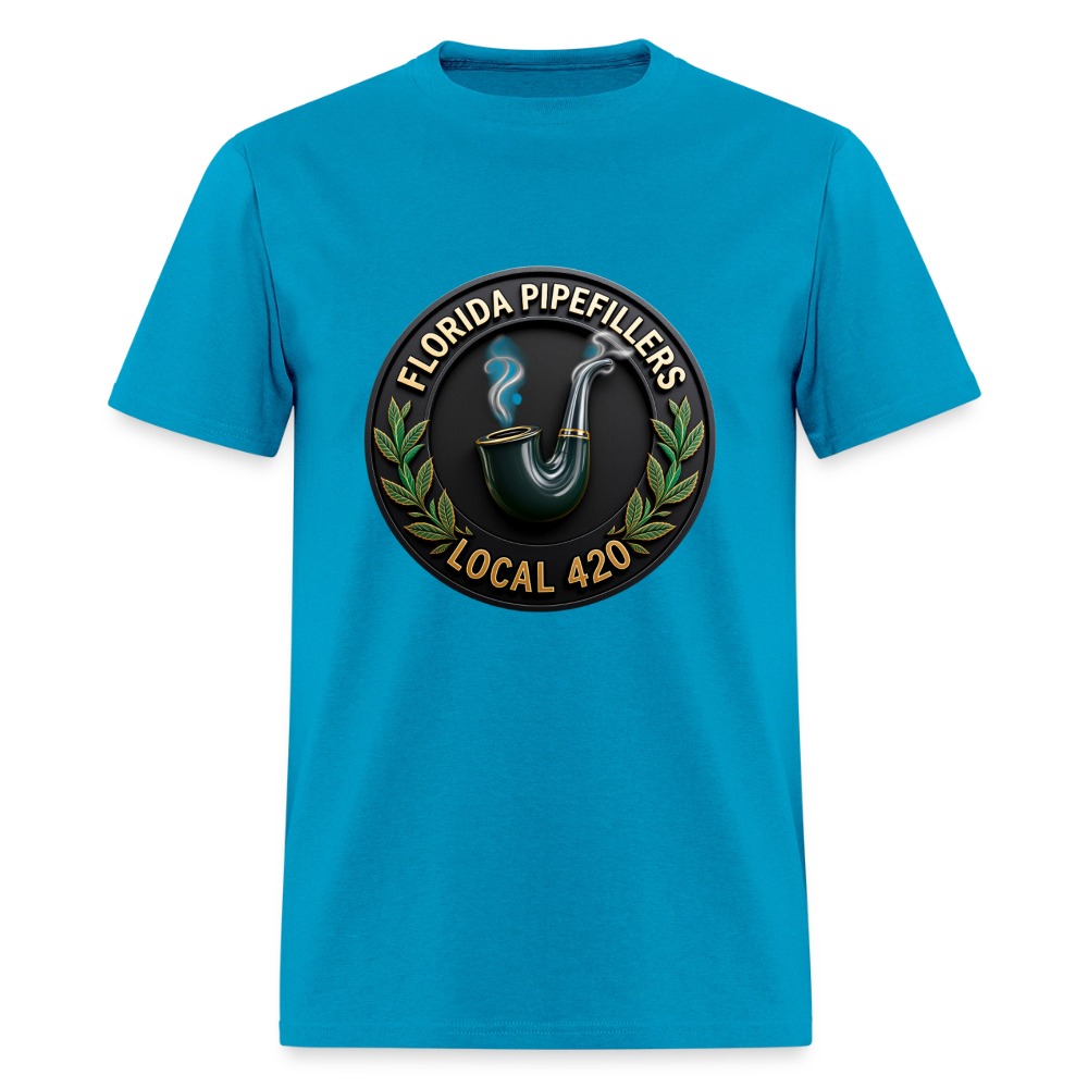 FLORIDA PIPEFILLERS LOCAL 420 Men's T-Shirt - turquoise