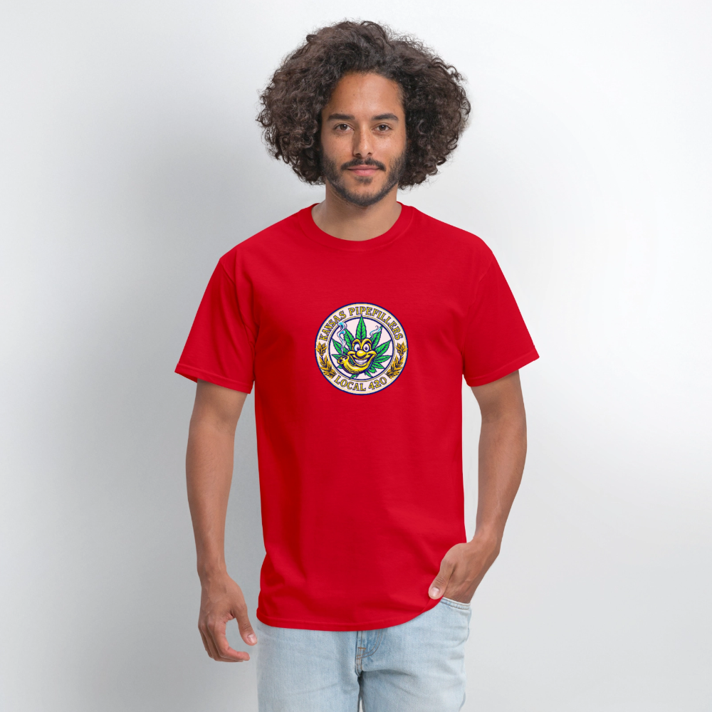 KANSAS PIPEFILLERS LOCAL 420 F/B DESIGNS Men's T-Shirt - red