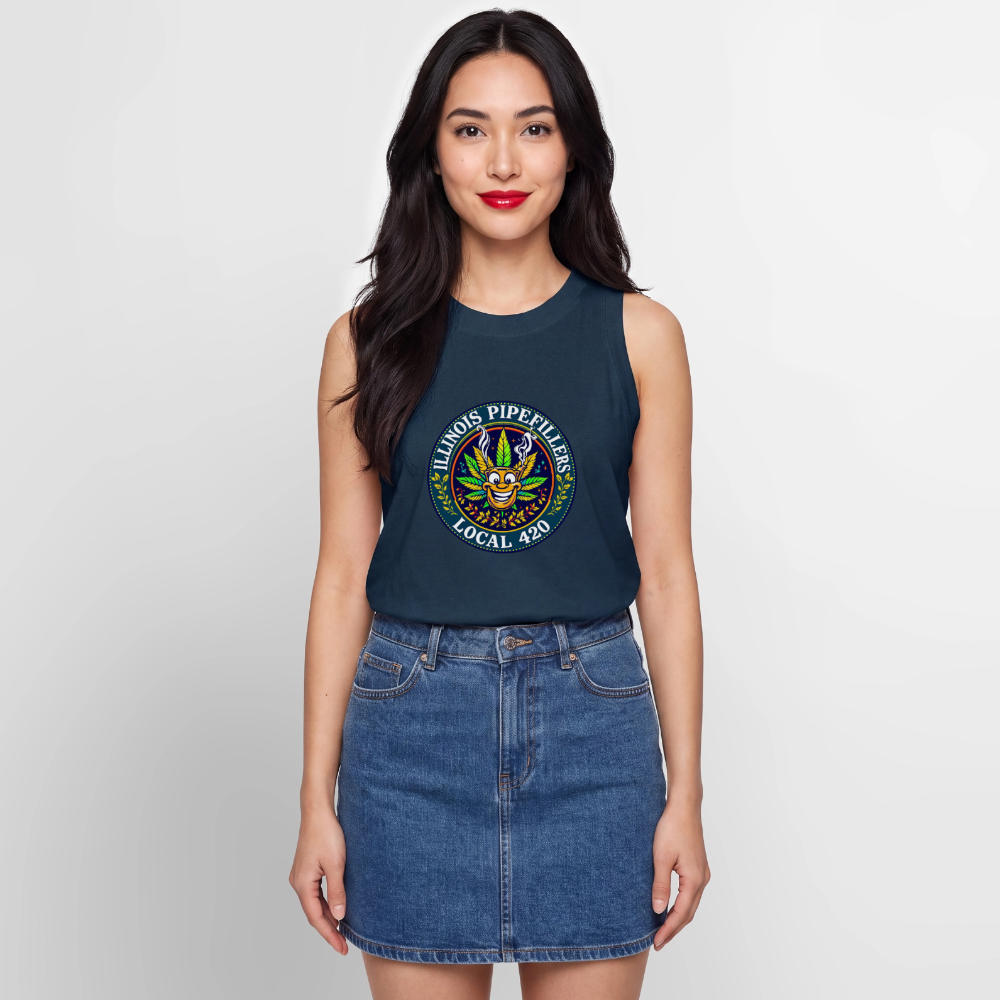 ILLINOIS PIPEFILLERS LOCAL 420 Women's Relaxed Tank Top - denim