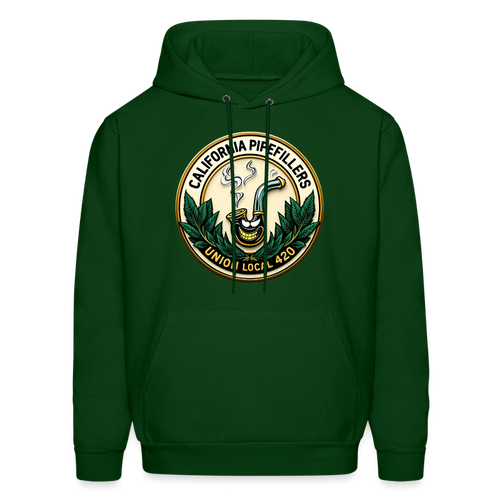 CALIFORNIA PIPEFILLERS UNION LOCAL 420 Men's Hoodie - forest green