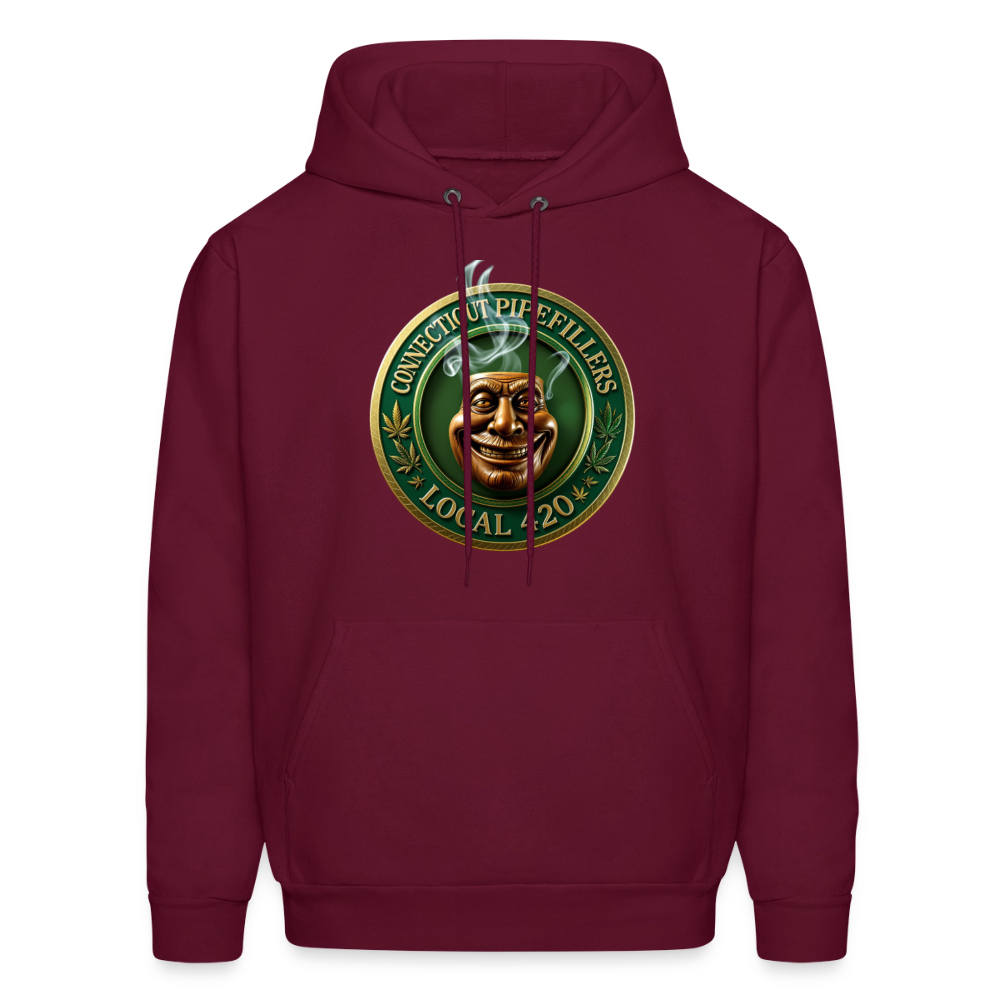 CONNECTICUT PIPEFILLERS LOCAL 420 F/B DESIGN Men's  Hoodie - burgundy