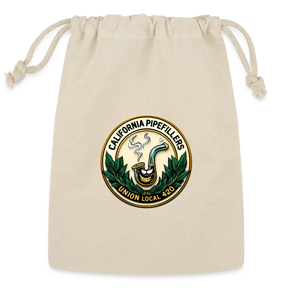 CALIFORNIA PIPEFILLERS UNION LOCAL 420 Reusable Gift Bag - Natural