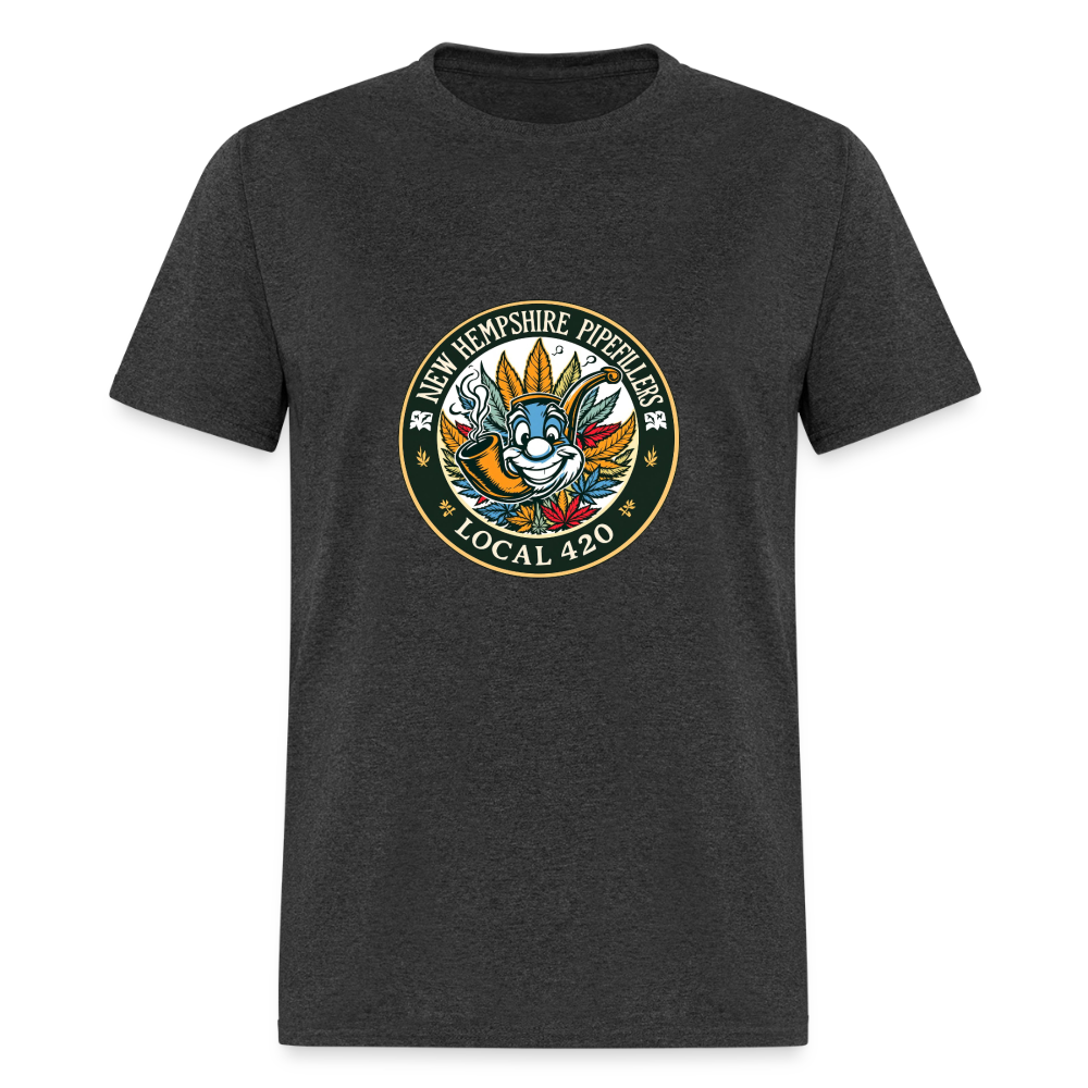 NEW HEMPSHIRE PIPEFILLERS LOCAL 420 Men's T-Shirt - heather black
