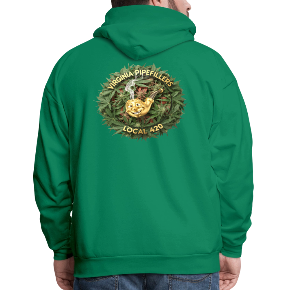 VIRGINIA PIPEFILLERS LOCAL 420 F/B DESIGN Men's  Hoodie - kelly green