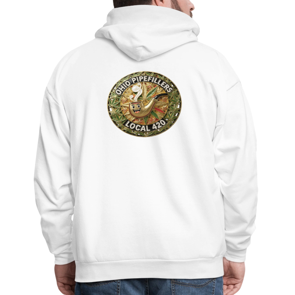 OHIO PIPEFILLERS LOCAL 420  F/B DESIGNS Men's Hoodie - white