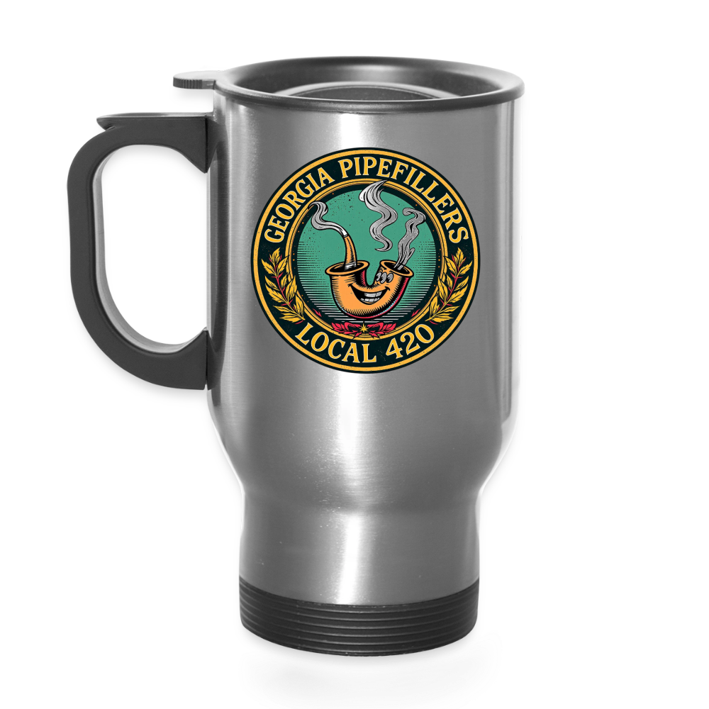 GEORGIA PIPEFILLERS LOCAL 420 14oz Stainless Steel Travel Mug - silver