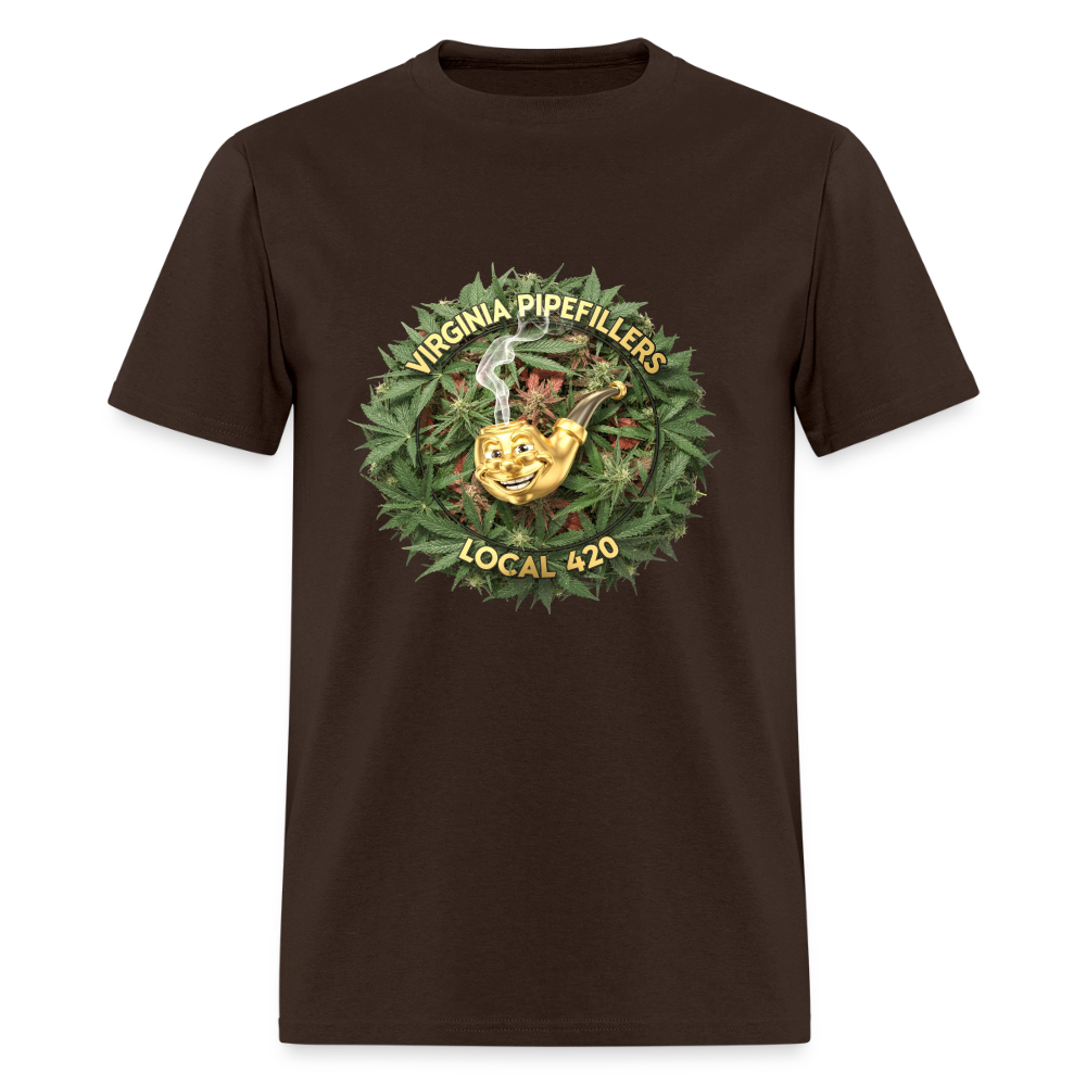 VIRGINIA PIPEFILLERS LOCAL 420 F/B DESIGN Men's T-Shirt - brown