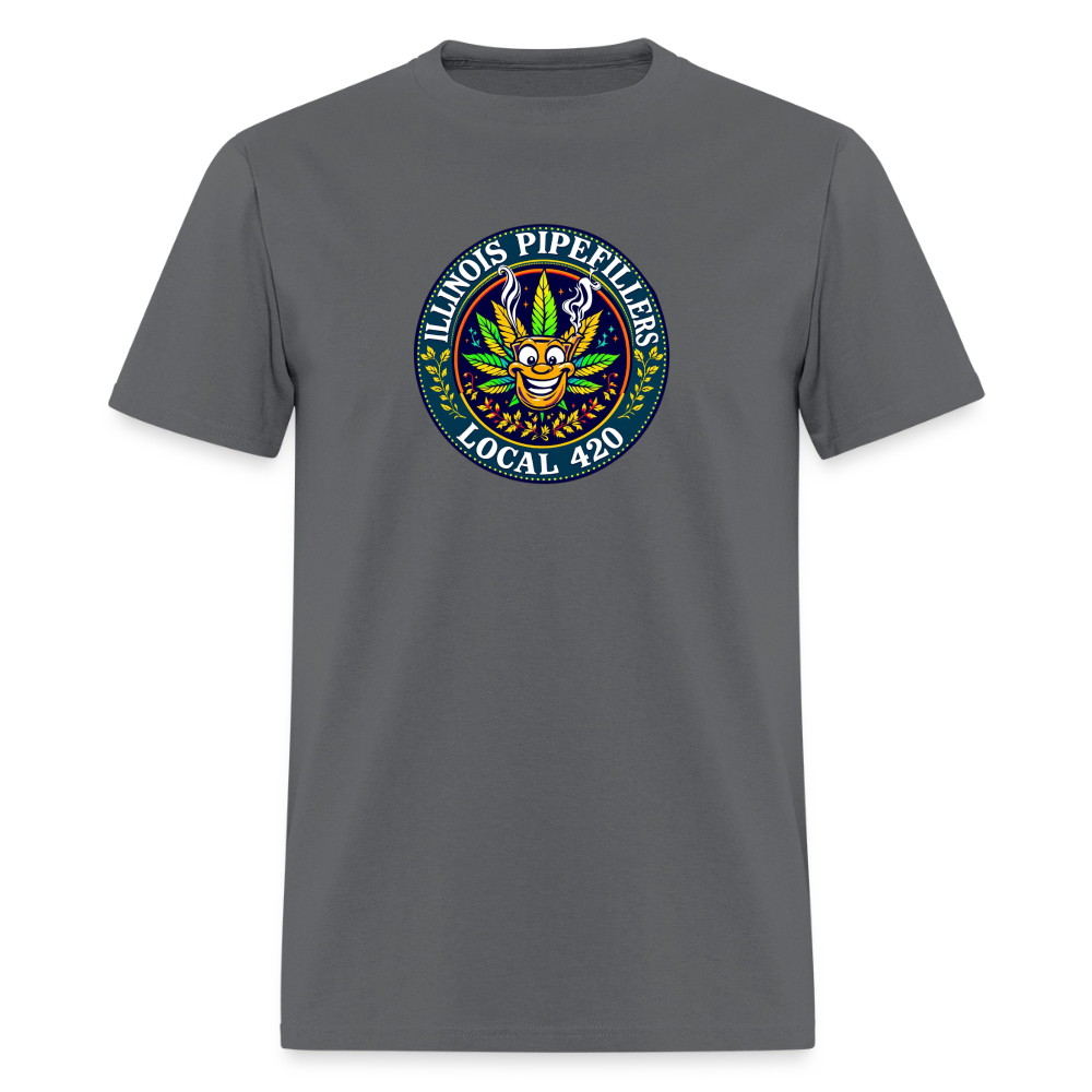 ILLINOIS PIPEFILLERS LOCAL 420 Men's T-Shirt - charcoal