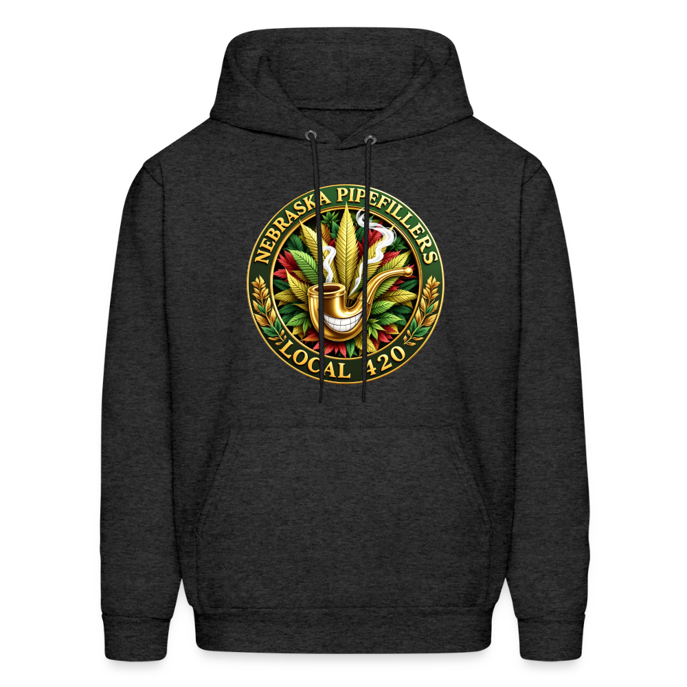 NEBRASKA PIPEFILLERS LOCAL 420 Men's Hoodie - charcoal grey