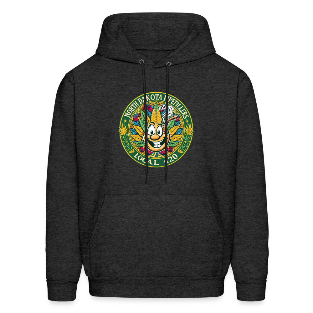 NORTH DAKOTA PIPEFILLERS LOCAL 420 F/B 2 DESIGNS Men's Hoodie - charcoal grey