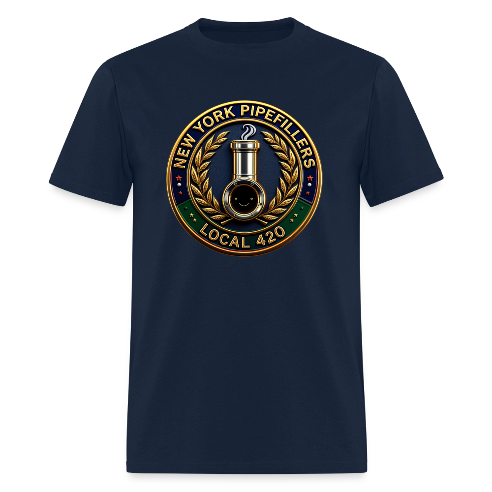 NEW YORK PIPEFILLERS LOCAL 420 Men's T-Shirt - navy