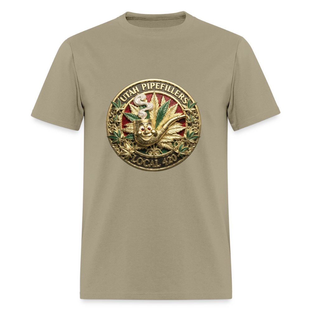 UTAH PIPEFILLERS LOCAL 420 Men's T-Shirt - khaki