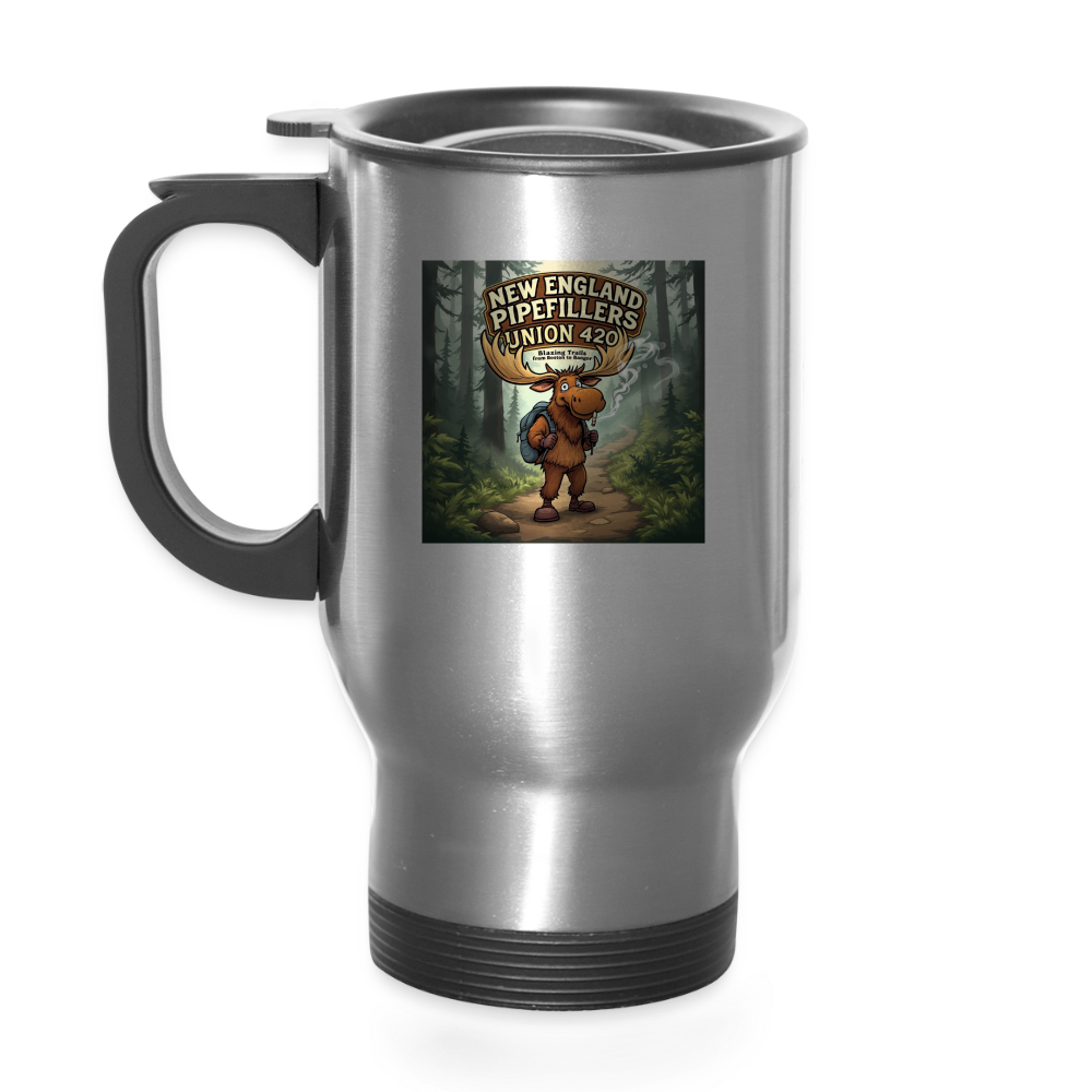 NEW ENGLAND PIPEFILLERS UNION 420 14 oz Travel Mug - silver