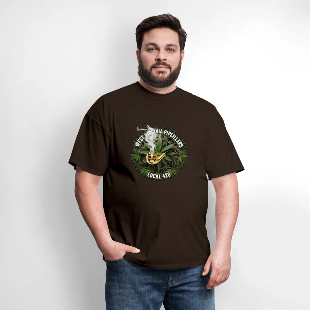 WEST VIRGINIA PIPEFILLERS LOCAL 420 Men's T-Shirt - brown