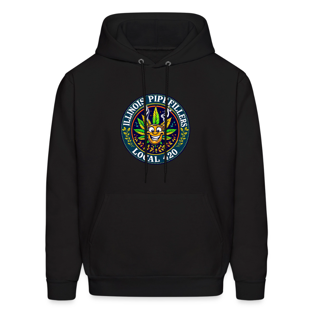 ILLINOIS PIPEFILLERS LOCAL 420 F/B DESIGN Men's Hoodie - black