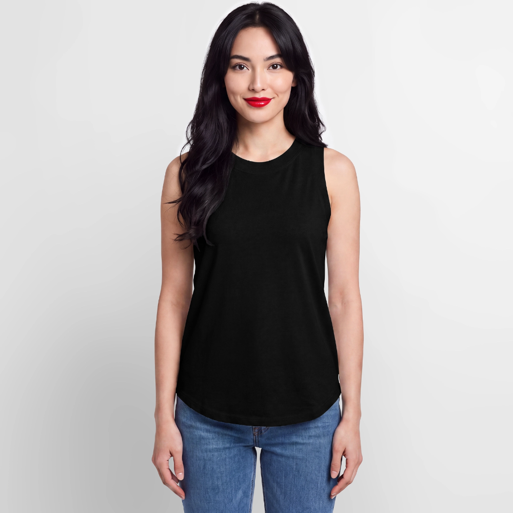 INDIANA PIPEFILLERS LOCAL 420 F/B DESIGN Women's Curvy Relaxed Tank Top - black