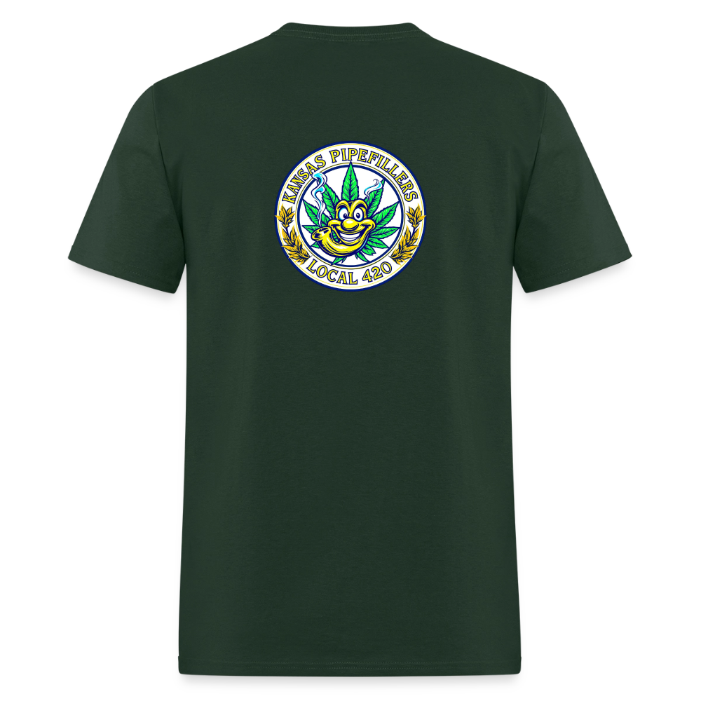 KANSAS PIPEFILLERS LOCAL 420 F/B DESIGNS Men's T-Shirt - forest green