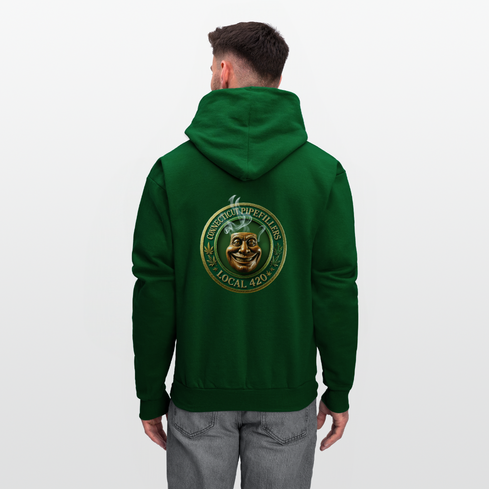 CONNECTICUT PIPEFILLERS LOCAL 420 F/B DESIGN Men's  Hoodie - forest green