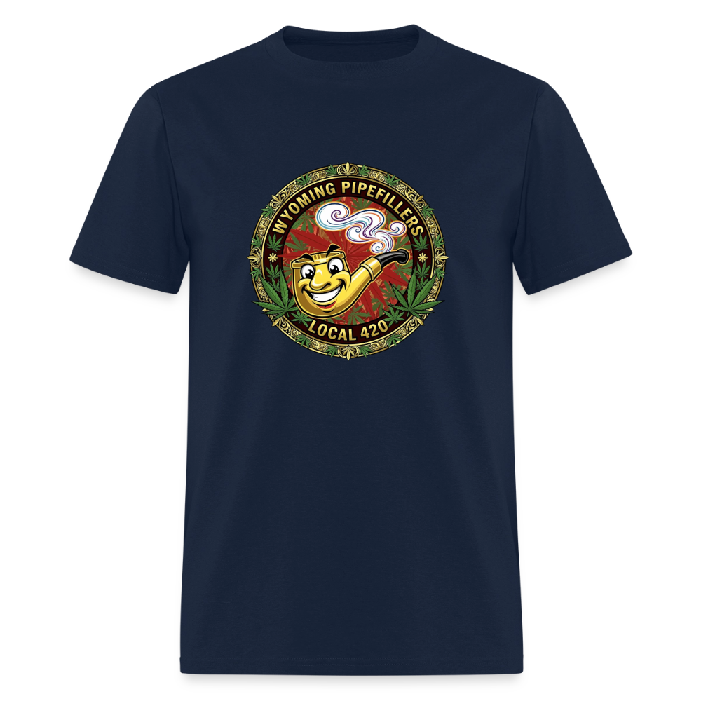 WYOMING PIPEFILLERS LOCAL 420 Men's T-Shirt - navy