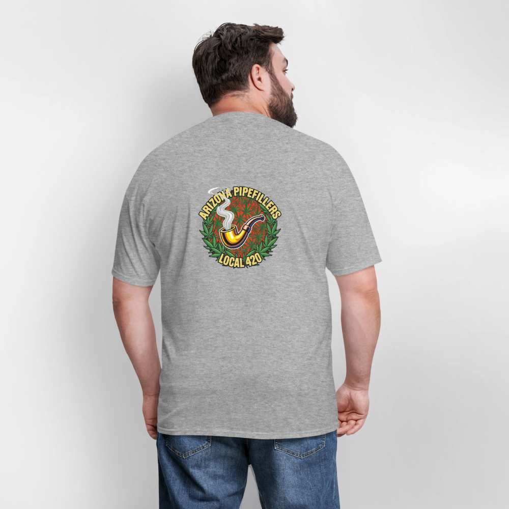 ARIZONA PIPEFILLERS LOCAL 420  F/B DESIGN Men's T-Shirt - heather gray