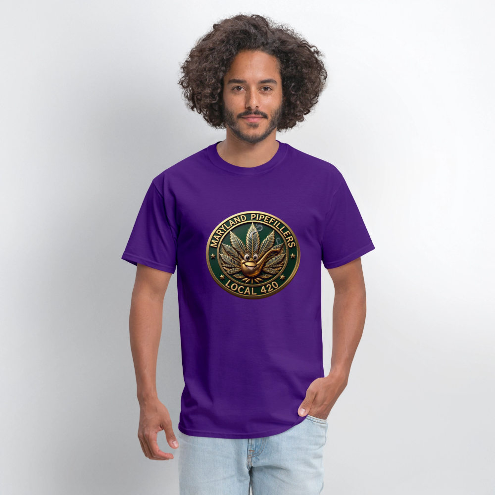 MARYLAND PIPEFILLERS LOCAL 420 Men's T-Shirt - purple