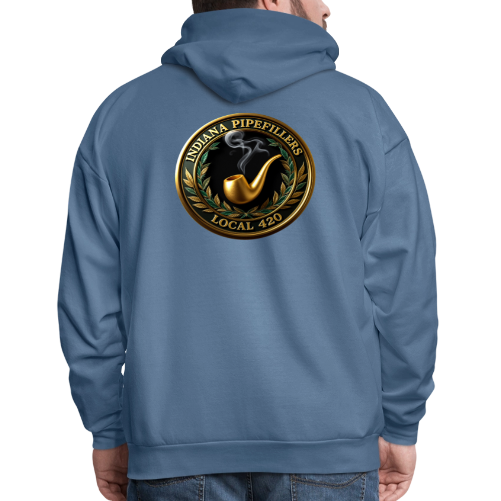 INDIANA PIPEFILLERS LOCAL 420 F/B DESIGN Men's Hoodie - denim blue